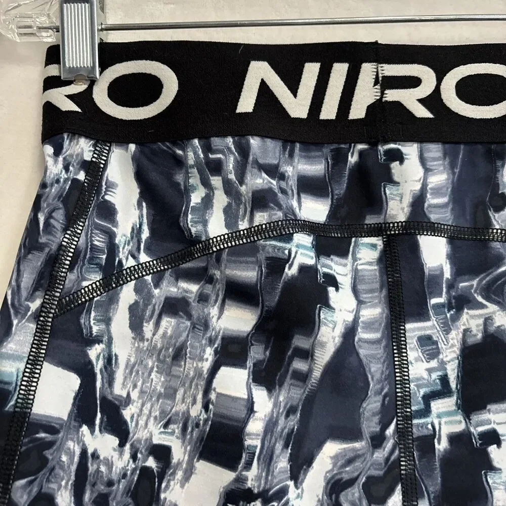 Nike Pro Dri-FIT Bike Shorts Abstract Print Athletic Compression Women's Medium